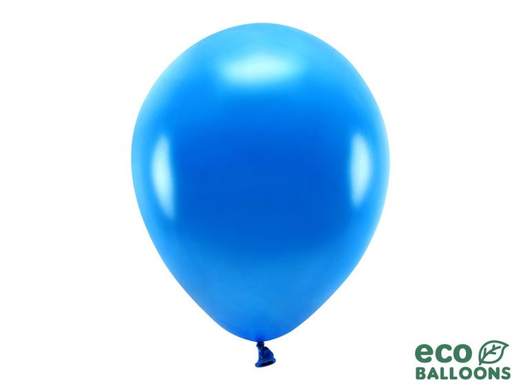PartyDeco, balony Eco 30 cm metalizowane, granat, 10 szt.