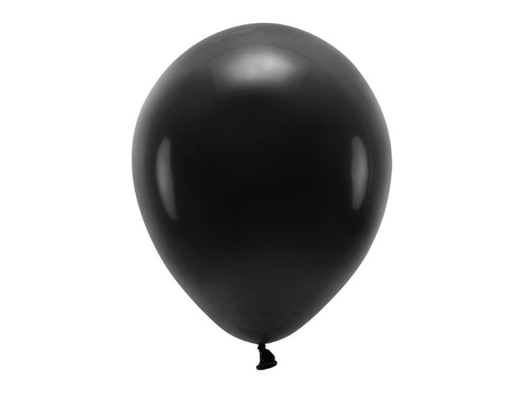 PartyDeco, balony Eco 30 cm pastelowe, czarny, 10 szt.