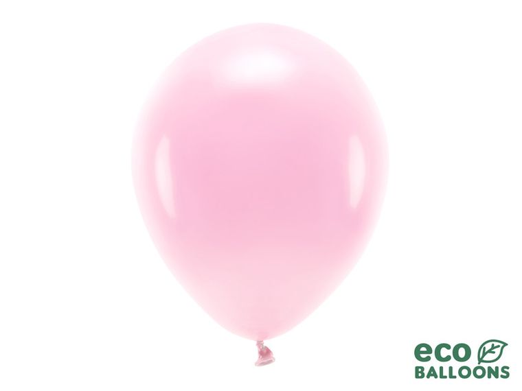 PartyDeco, balony Eco 30 cm pastelowe, jasny różowy, 10 szt.