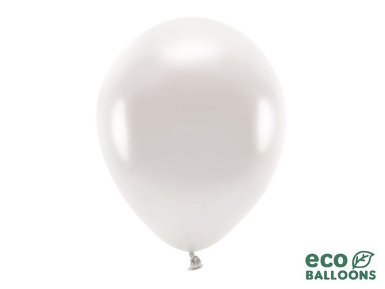 Partydeco, balony eco, 30 cm, perłowy, 100 szt.