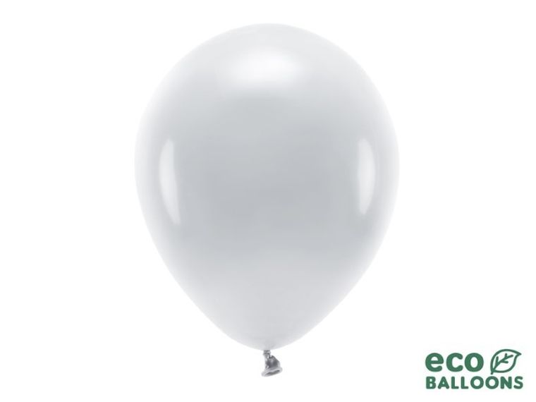 Partydeco, balony eco, 30 cm, szary, 100 szt.