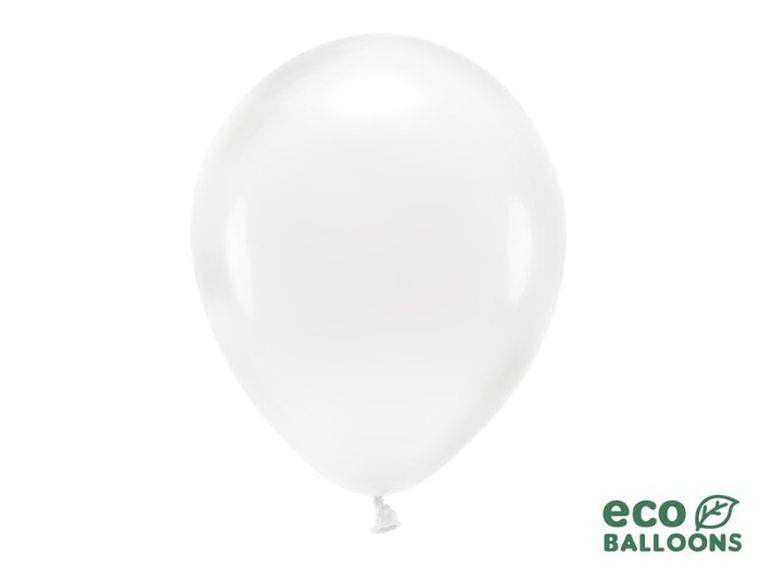 Partydeco, balony eco, 30 cm, transparentny, 100 szt.