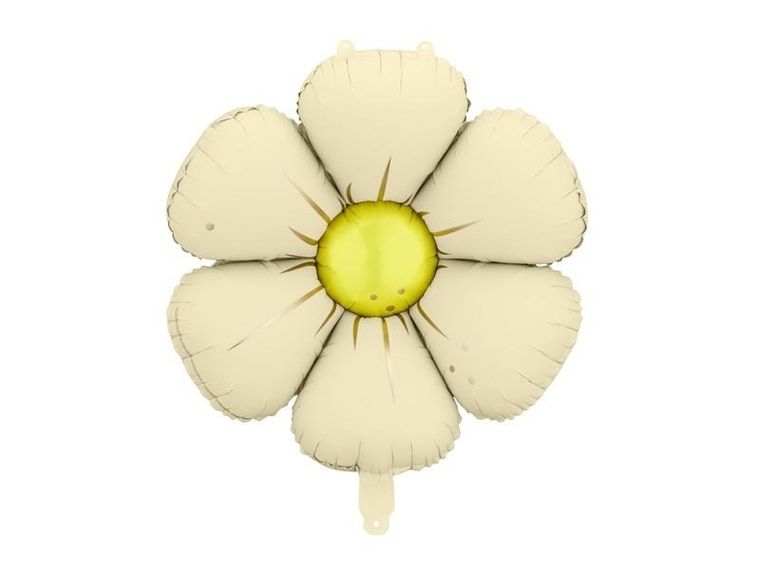 PartyDeco, balony foliowe do girland, stokrotki, kremowe, ø 65 cm, 4 szt.