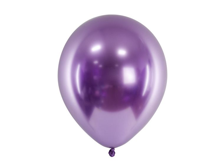 PartyDeco, balony Glossy, 30 cm, fiolet, 10 szt.
