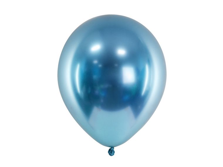 PartyDeco, balony Glossy, 30 cm, niebieski, 10 szt.