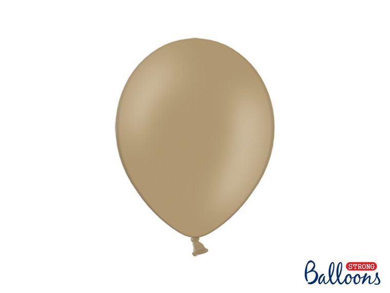 PartyDeco, balony lateksowe strong, pastelowe, cappuccino, 23 cm, 50 szt.