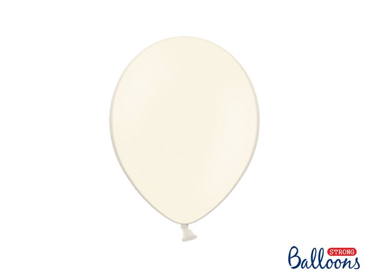 PartyDeco, balony lateksowe strong, pastelowe, jasno-kremowe, 23 cm, 50 szt.