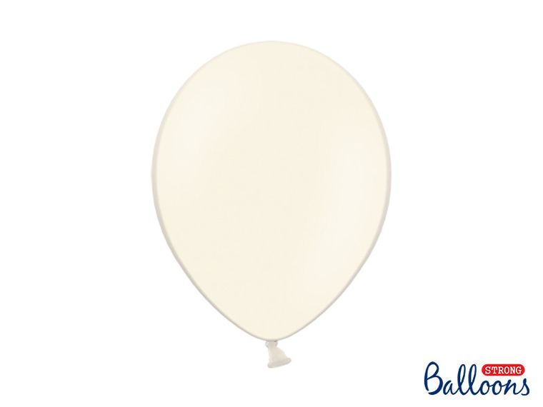 PartyDeco, balony lateksowe strong, pastelowe, jasno-kremowe, 27 cm, 10 szt.