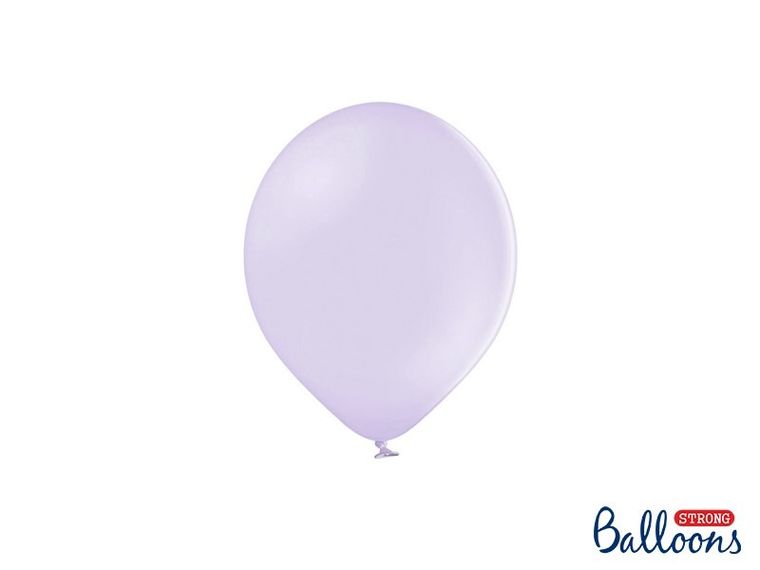 PartyDeco, balony lateksowe strong, pastelowe, jasno-liliowe, 12 cm, 100 szt.