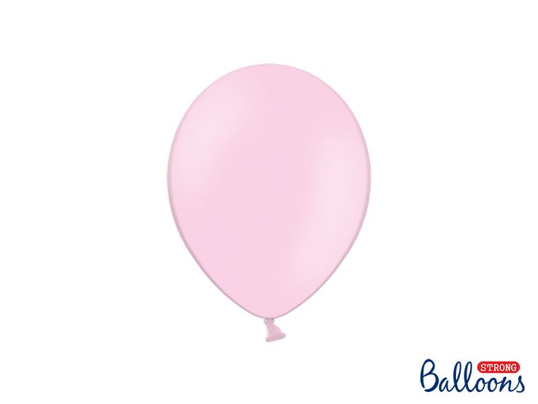 PartyDeco, balony lateksowe strong, pastelowe, jasno-różowe, 23 cm, 100 szt.