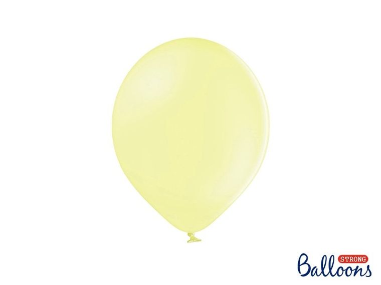 PartyDeco, balony lateksowe strong, pastelowe, jasno-żółte, 27 cm, 10 szt.