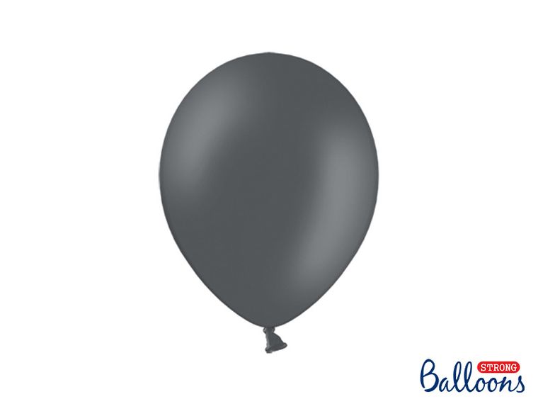 PartyDeco, balony lateksowe strong, pastelowe, szare, 23 cm, 10 szt.