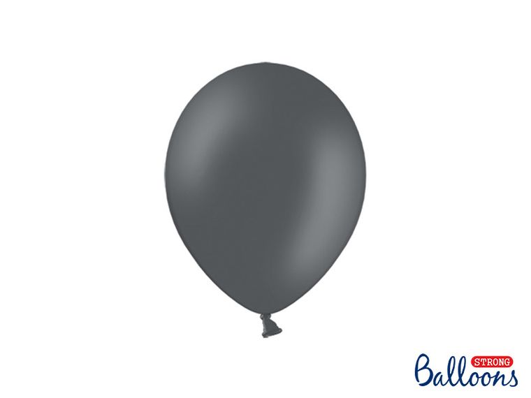 PartyDeco, balony lateksowe strong, pastelowe, szare, 23 cm, 100 szt.
