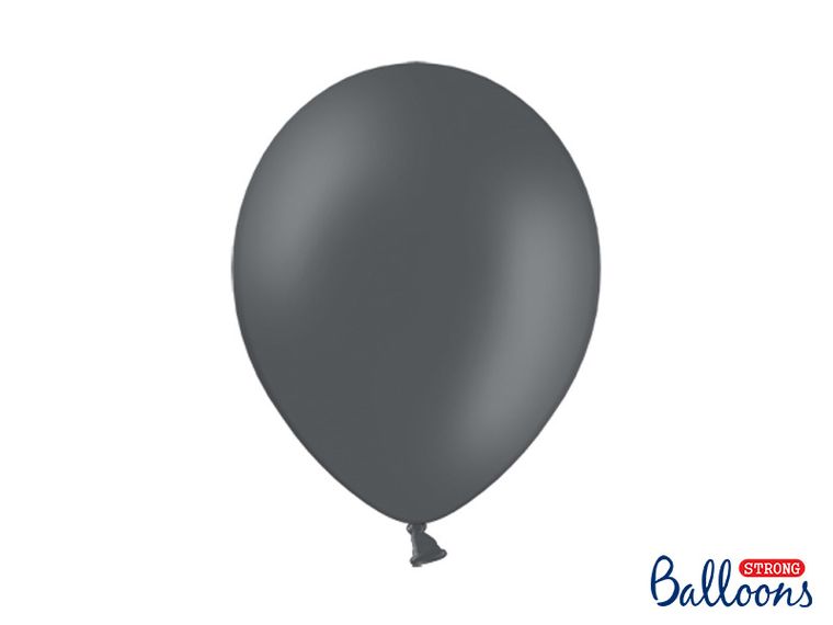 PartyDeco, balony lateksowe strong, pastelowe, szare, 27 cm, 100 szt.