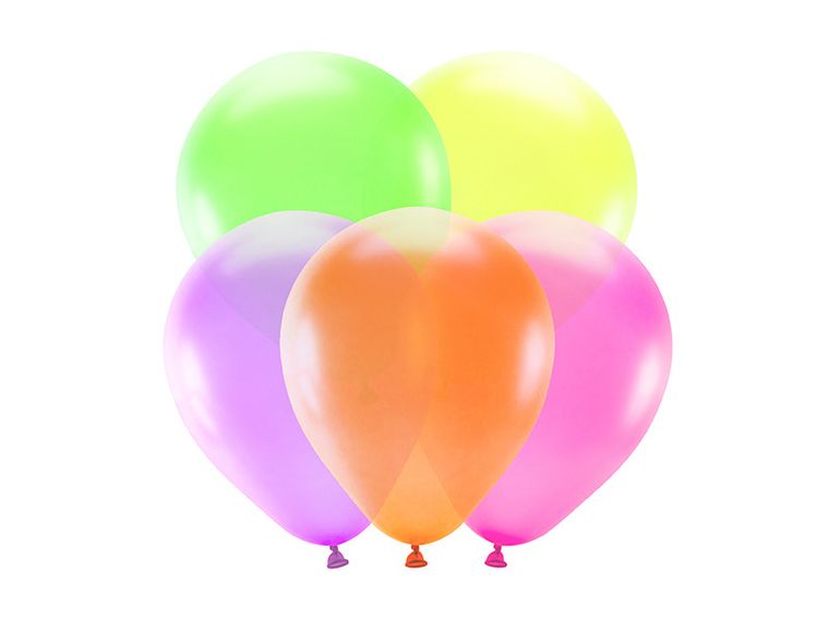 PartyDeco, balony neonowe, 25 cm, mix, 5 szt.
