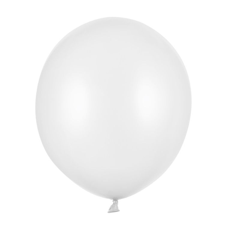 PartyDeco, balony strong, metalic, pure white, 43 cm, 25 szt.
