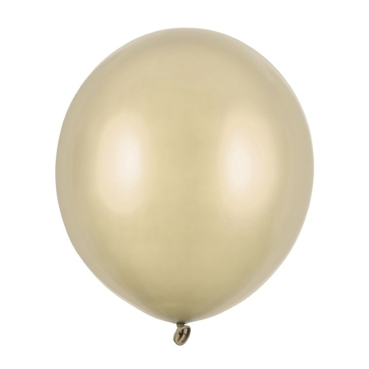PartyDeco, balony strong, metallic cold gold, 43 cm, 25 szt.