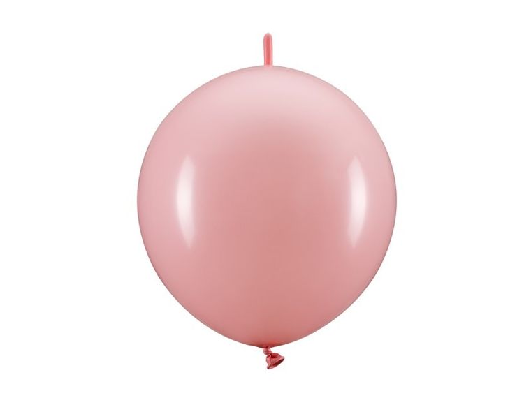 PartyDeco, balony z łącznikiem, jasny różowy, 33 cm, 20 szt.