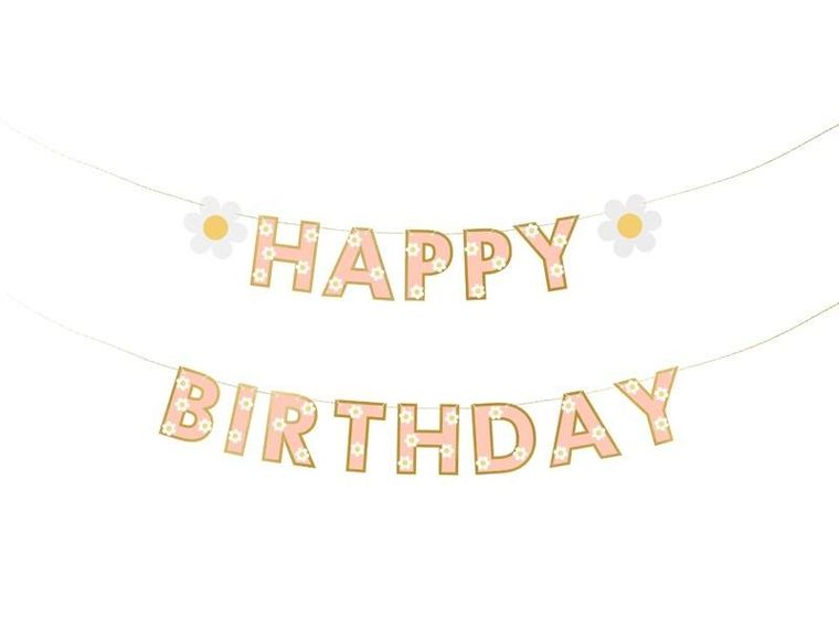 PartyDeco, baner, Happy Birthday, 200-14.5 cm
