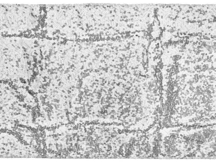 PartyDeco, bieżnik cekinowy, srebrny, 0,3-5m