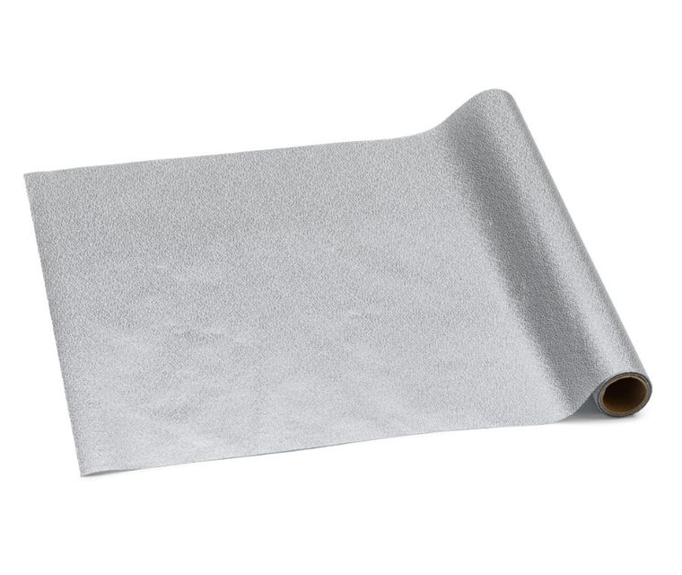 PartyDeco, bieżnik dekoracyjny, srebrny, 0,36-3 m