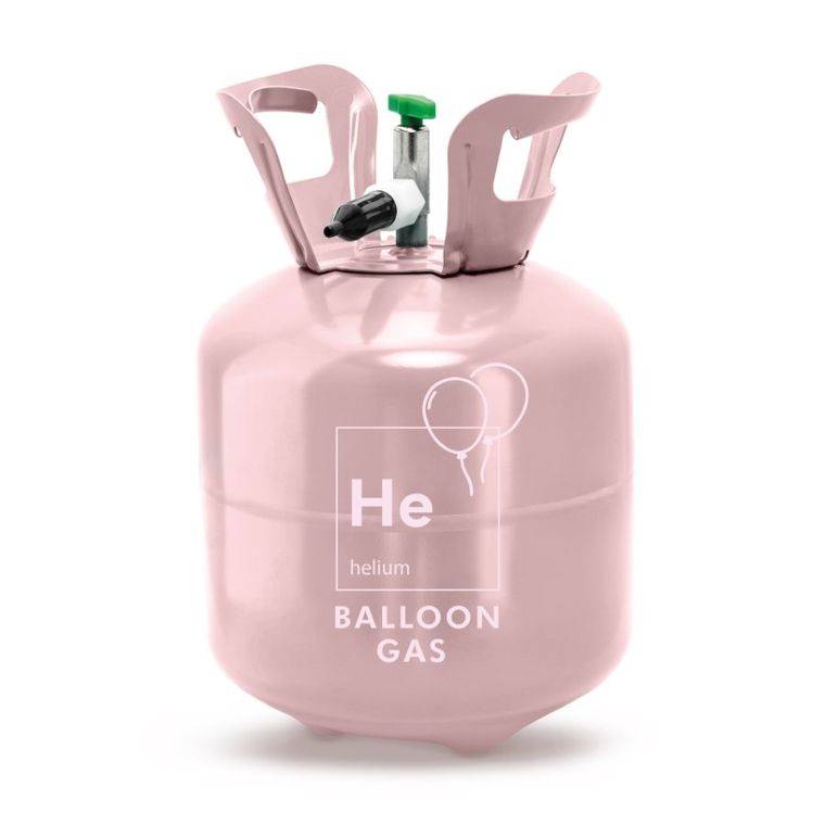PartyDeco, butla z helem, jasnoróżowa, na 20 balonów