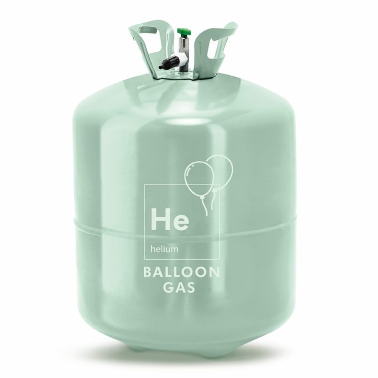 PartyDeco, butla z helem, na 90 balonów, zielona
