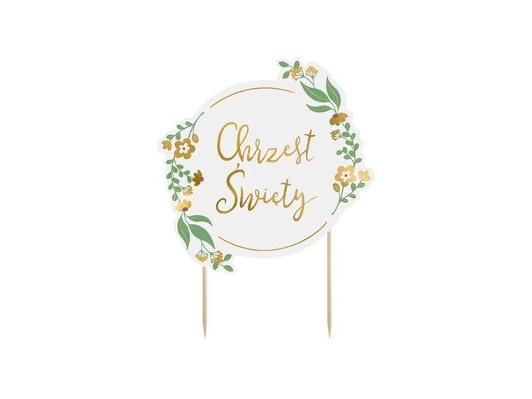 Partydeco, Chrzest Święty, topper na tort, 15-20 cm