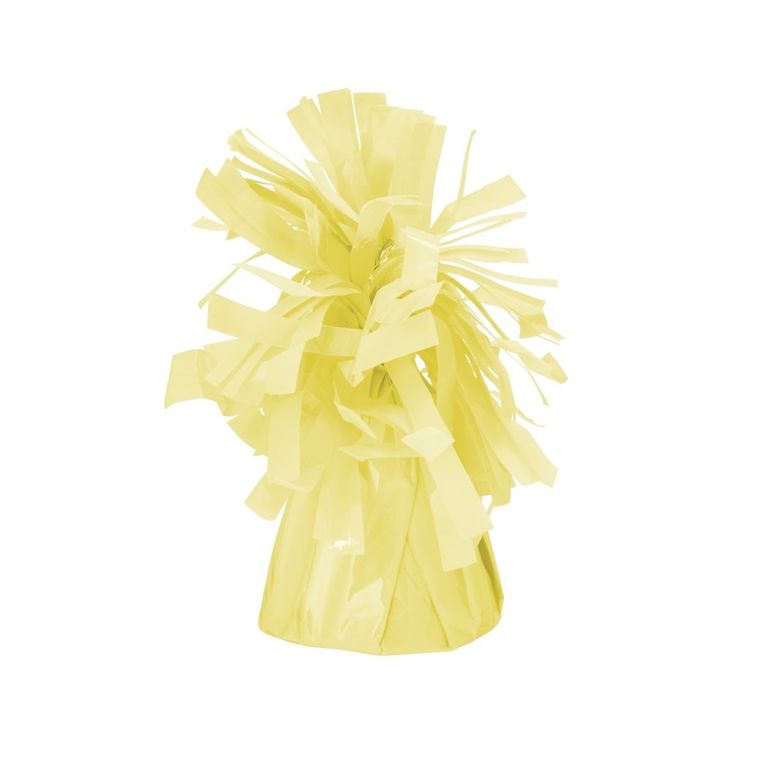PartyDeco, ciężarki do balonów, foliowy, jasny żółty, 4 szt.