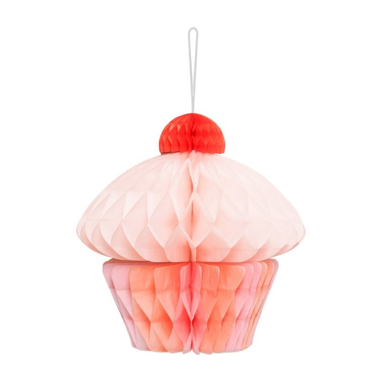 PartyDeco, dekoracja bibułowa, honeycomb muffinka, 20 cm
