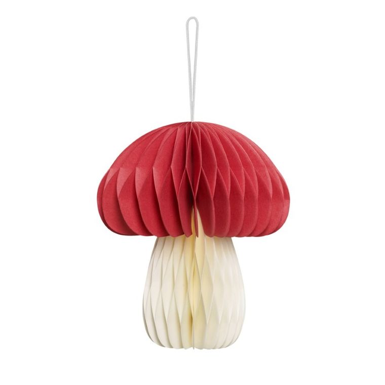 PartyDeco, dekoracja papierowa, honeycomb grzybek, 12,5 cm