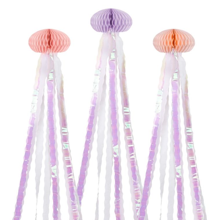 PartyDeco, dekoracje bibułowe, meduzy, mix, 15,5-157 cm, 3 szt.