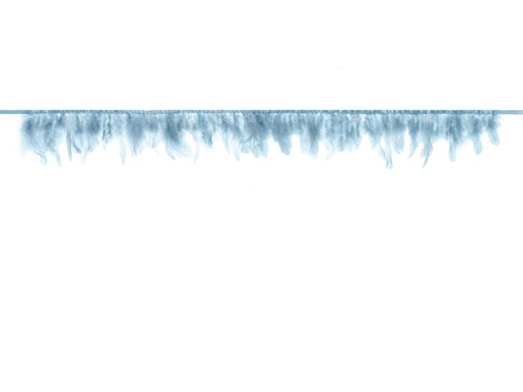 PartyDeco, dekoracyjna girlanda z piór, jasny mglisty niebieski, 1 m