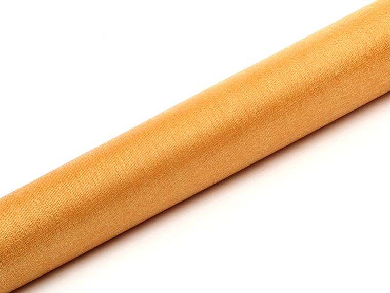 PartyDeco, dekoracyjna, mieniąca się organza snow, złota, 0,36-9 m