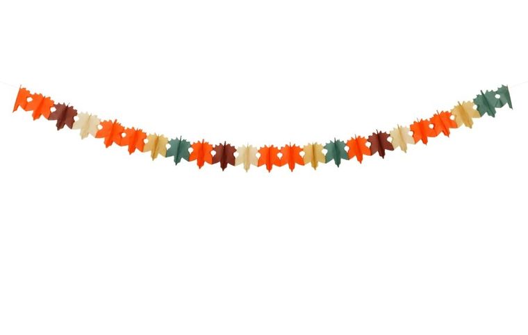 PartyDeco, girlanda bibułowa, liście, 3m