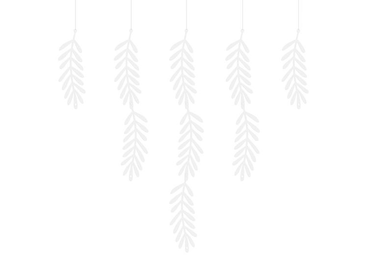 PartyDeco, girlanda Gałązki, biały, 1,8m