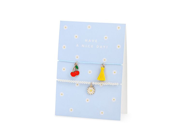 PartyDeco, kartka z bransoletkami Have a nice day!, 10.5-14.8 cm, 1 szt.