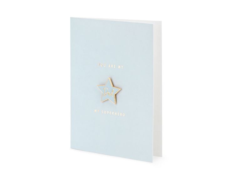 PartyDeco, kartka z pinem Dad, 10.5-14.8 cm, 1 szt.