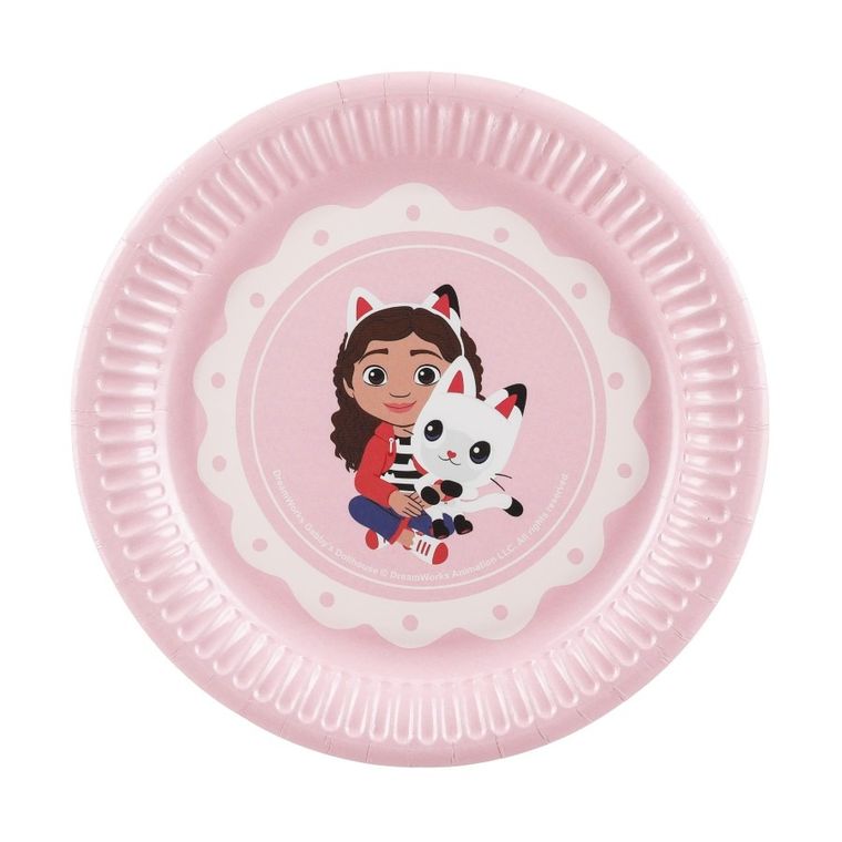 PartyDeco, Koci Domek Gabi, talerzyki papierowe, 18 cm, 6 szt.