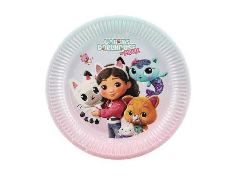 PartyDeco, Koci Domek Gabi, talerzyki papierowe, 23 cm, 6 szt.