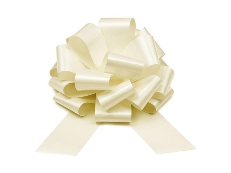 PartyDeco, kokarda dekoracyjna DIY, złamana biel, 30 cm