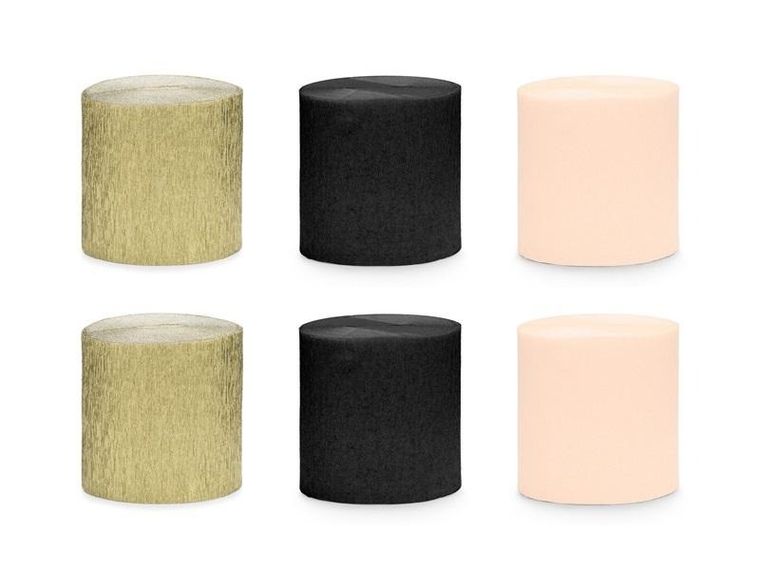 PartyDeco, krepa, 5 cmx10m, 6 szt.