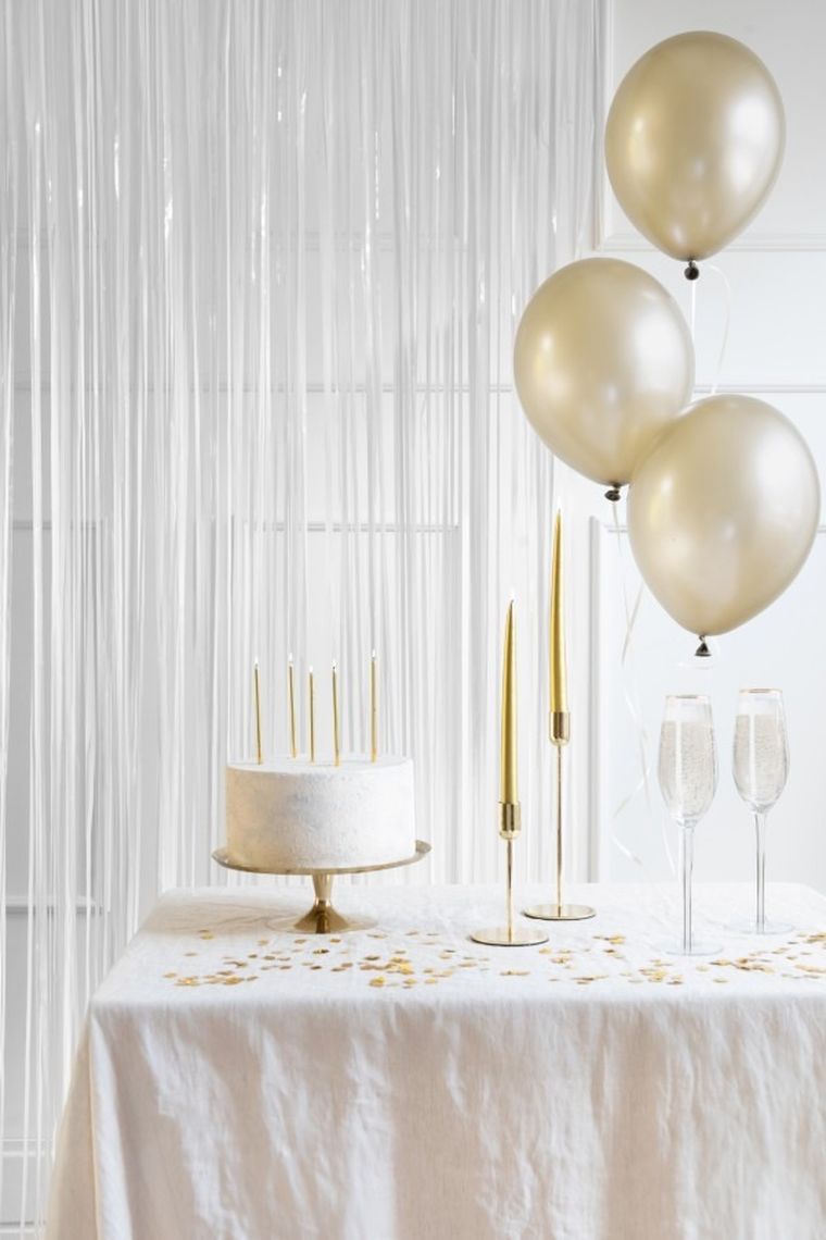 PartyDeco, kurtyna party, biała, 100-200 cm