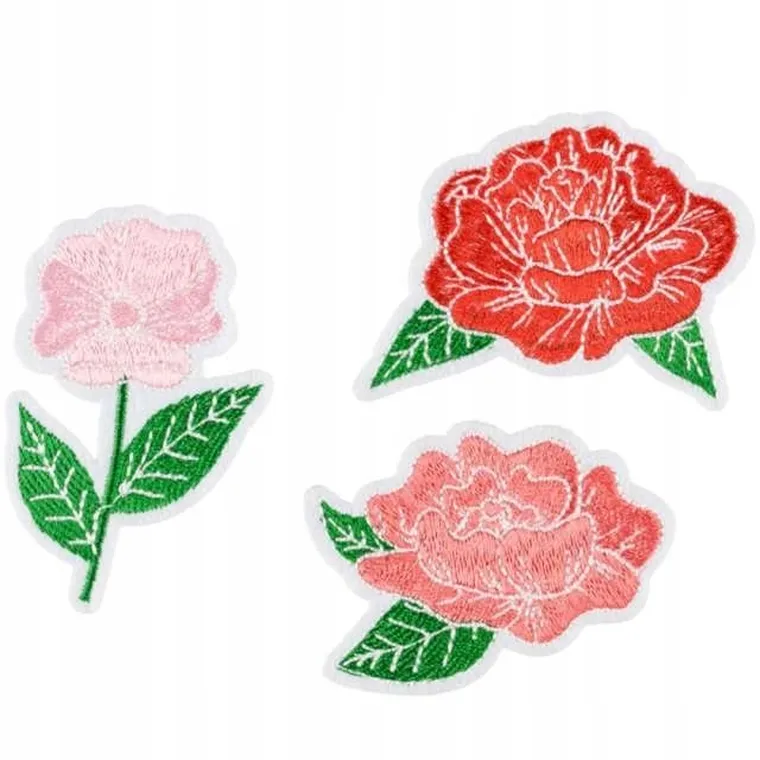 PartyDeco, kwiaty, naprasowanki, 3 szt.