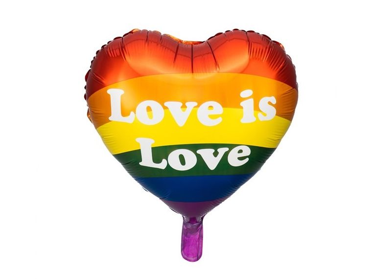 PartyDeco, Love is Love, balon foliowy, 35 cm