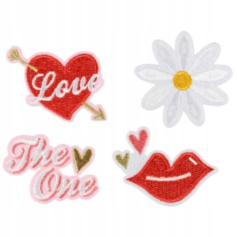 PartyDeco, love, naprasowanki, 4 szt.