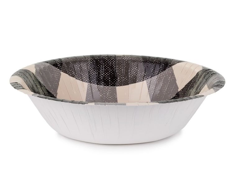 PartyDeco, miseczki papierowe, w kratę, 17-4.5 cm, 6 szt.