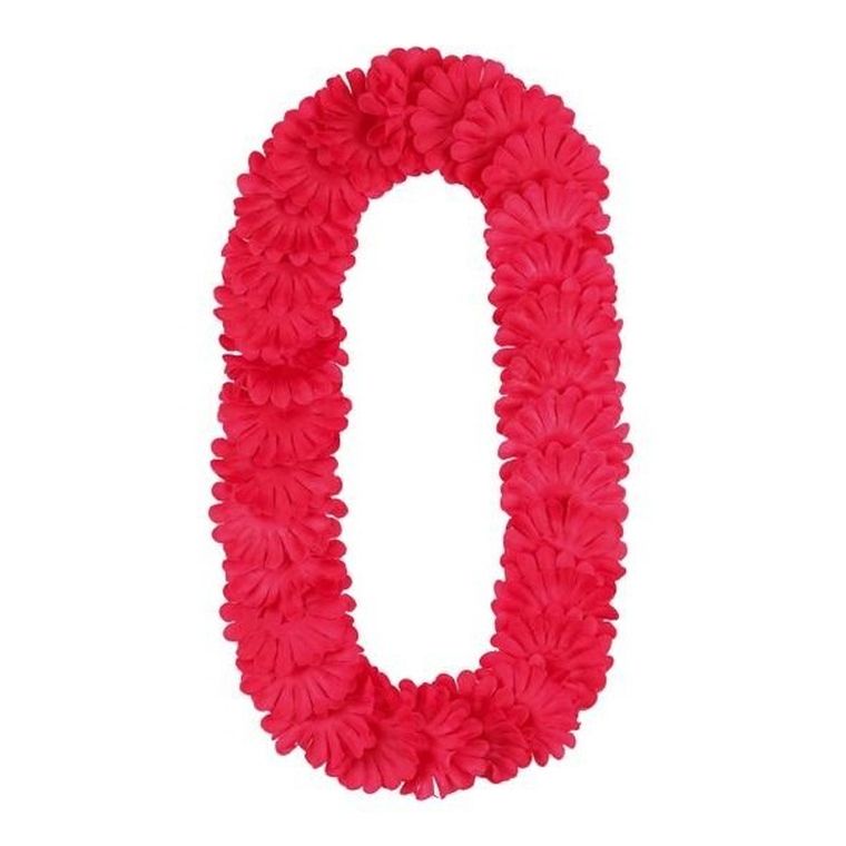 PartyDeco, naszyjnik hawajski, ciemny różowy, 1,2m