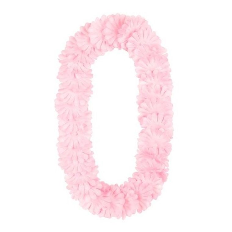 PartyDeco, naszyjnik hawajski, jasny różowy, 1,2m