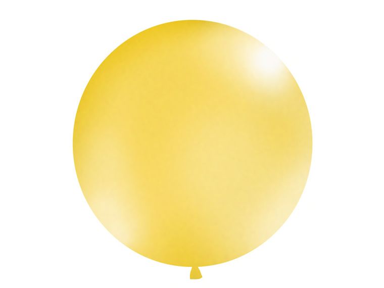 PartyDeco, olbrzymi okrągły balon, metaliczne, złoty, 1 m